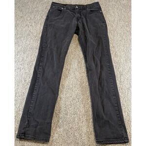 Levis 511 Jeans Mens 30x32* Black Denim Faded‎ Workwear Straight Leg Slim Adult